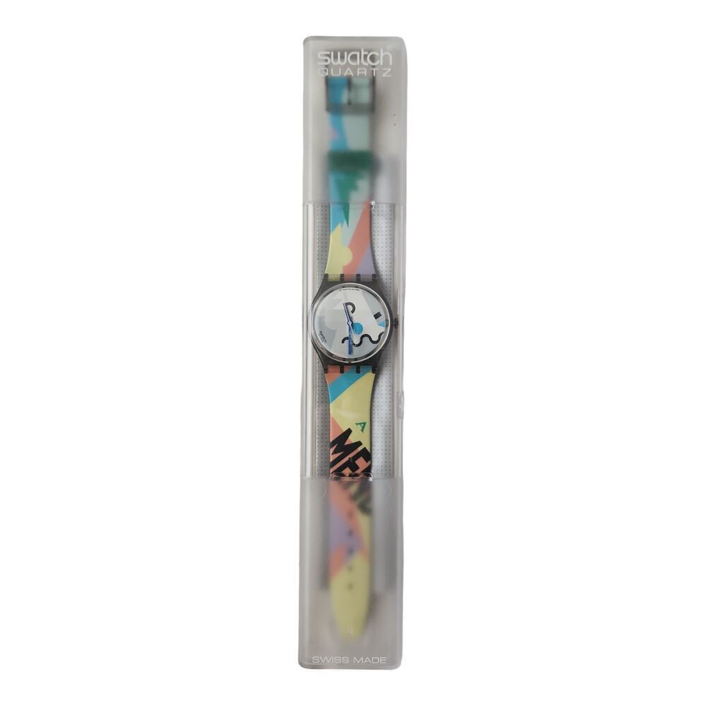 Vintage new old stock Swatch Watch 1990 "Cosmesis" GM103 Designed by Mendini